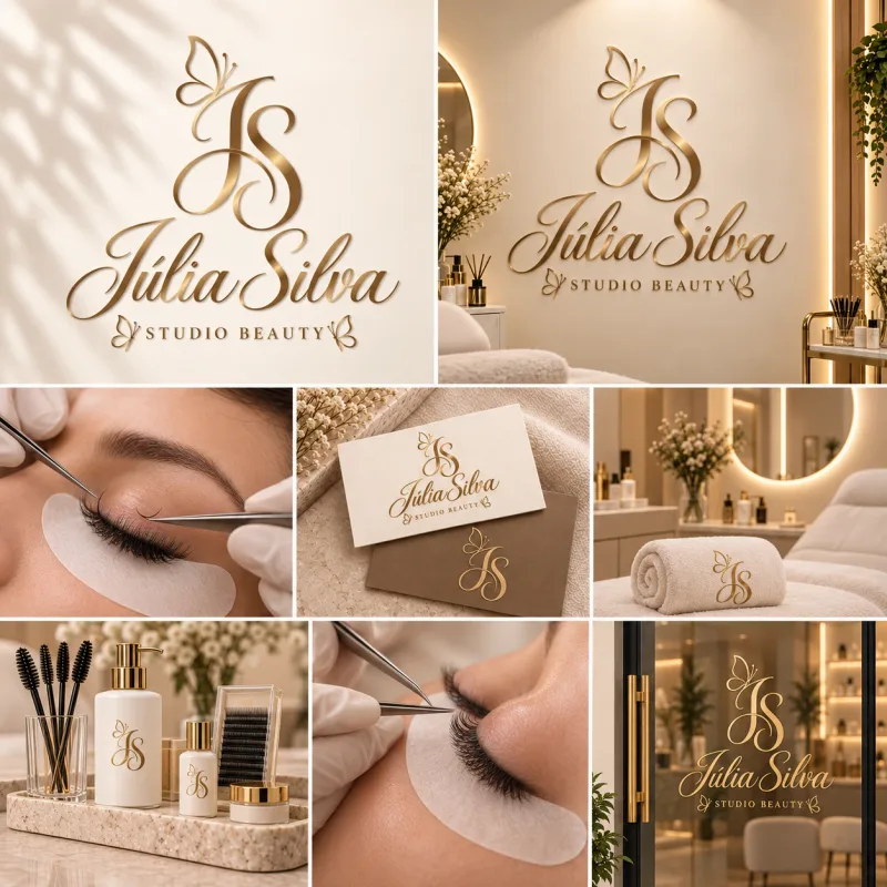 Identidade visual para studio de beleza — Júlia Silva