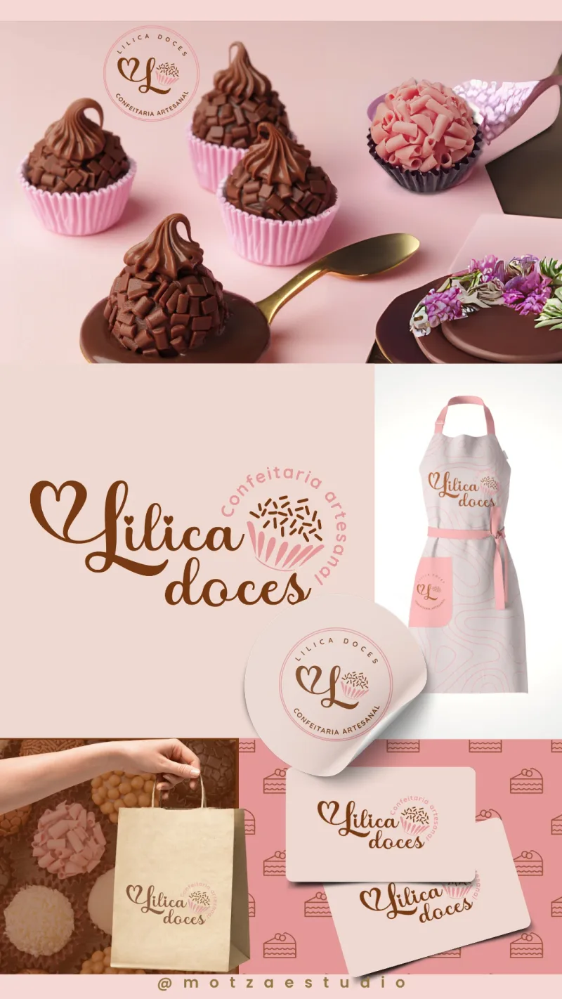 Identidade visual para confeitaria artesanal — Lilica Doces