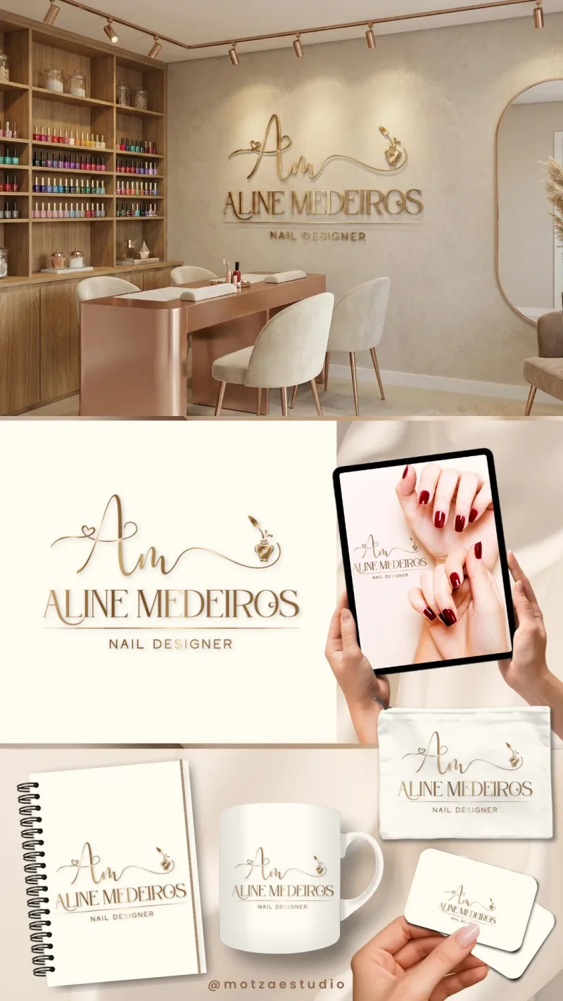 Identidade visual para nail designer — Aline Medeiros