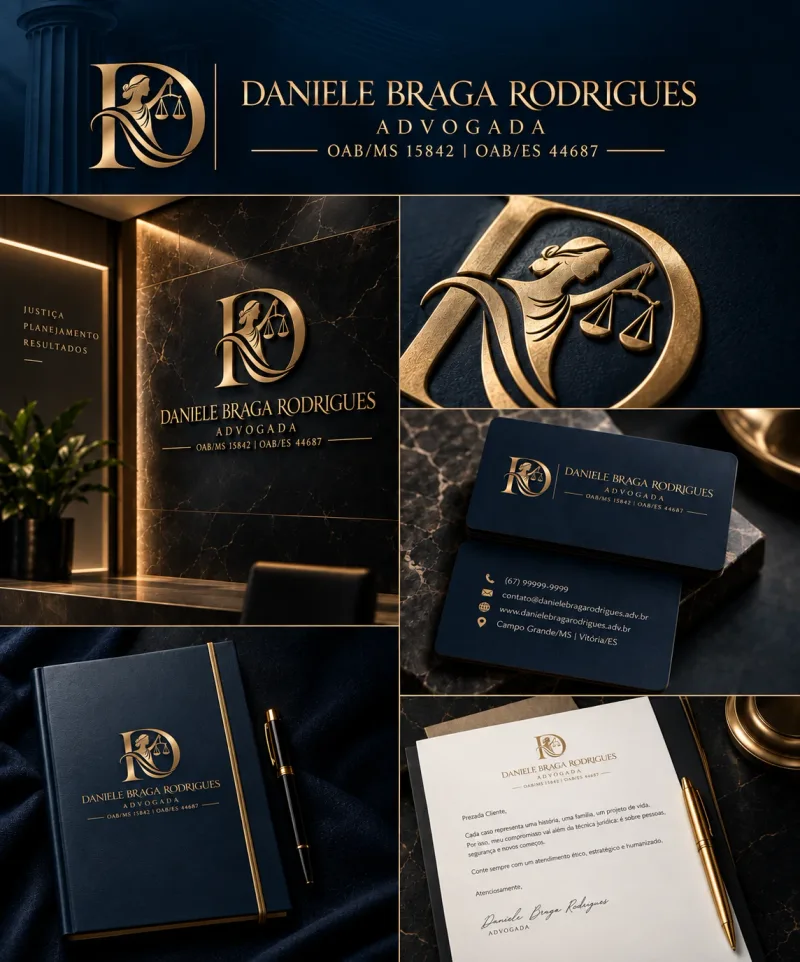 Identidade visual para advogada — Daniele Braga Rodrigues