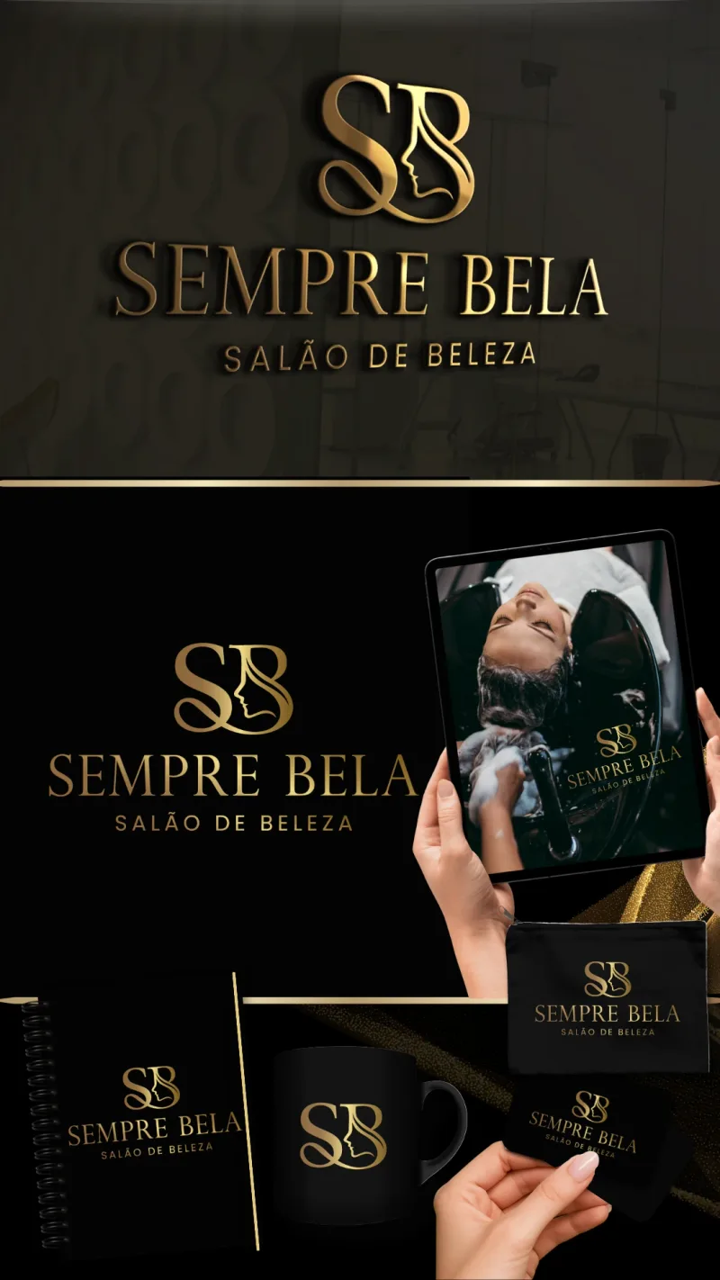 Identidade visual para salão de beleza — Sempre Bela