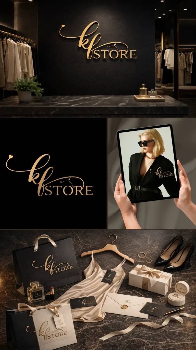 Identidade visual para loja de roupas — KF Store