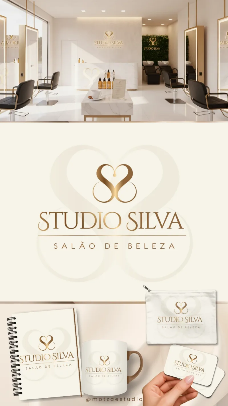 Identidade visual para salão de beleza — Studio Silva