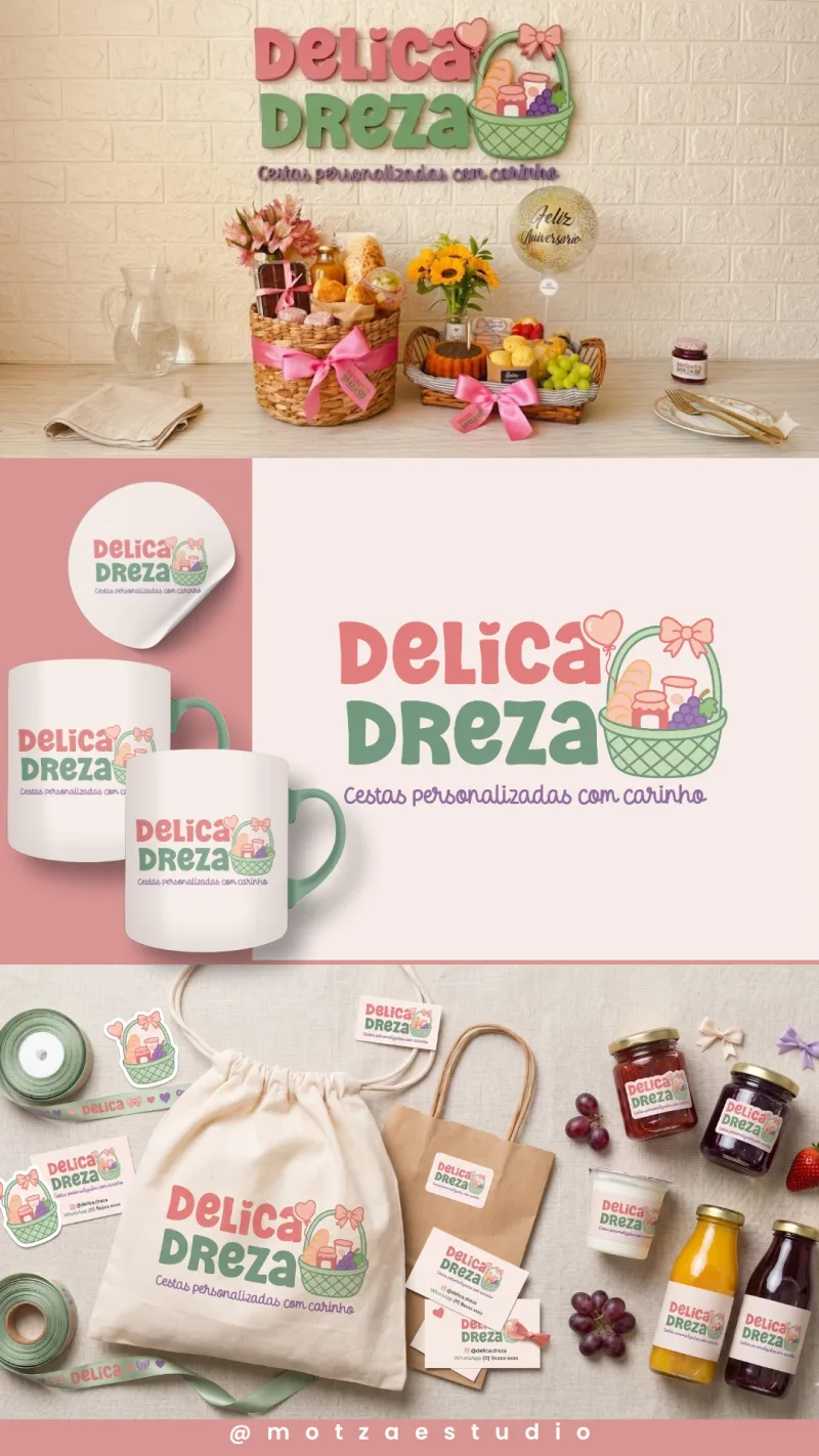 Identidade visual para cestas personalizadas — Delica Dreza