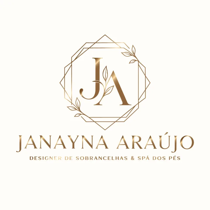 Logo da identidade visual Janayna Araújo — sobrancelhas & spá dos pés